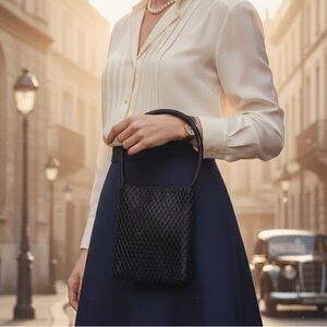 La Regale Beaded Satin Mini Purse